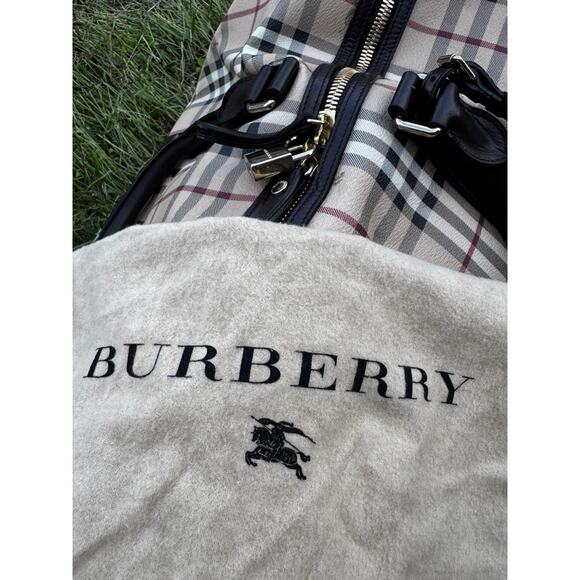 Burberry House Check Canvas/Leather Duffel Bag – Unused, Dust Bag Included - Picture 3 of 10